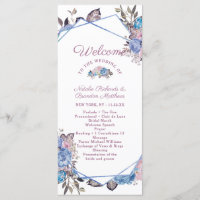 Charme parisien Cérémonie de Mariage Floral Bleu &