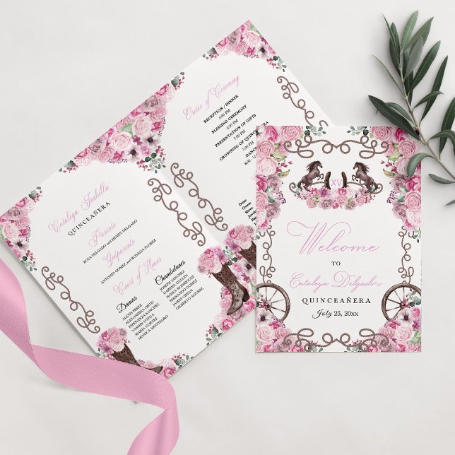 Programme Charro Quinceañera de l'Ouest rose (Créateur téléchargé)