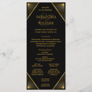 Programme Chronologie du Mariage de Gatsby Art Déco