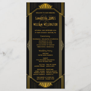 Programme Chronologie Mariage moderne de Gatsby Art Déco