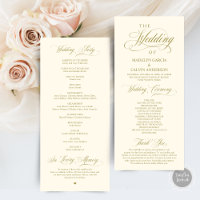 Classic Elegance Gold Script Cérémonie Mariage