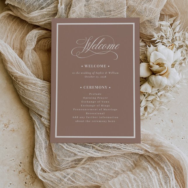 Programme Classic Luxe | Soft Mocha Taupe Neutral Wedding (Créateur téléchargé)