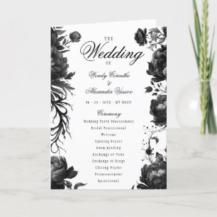 Programme classique de Mariage blanc gothique plié