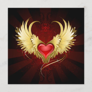 Programme Coeur rouge avec ailes d'or