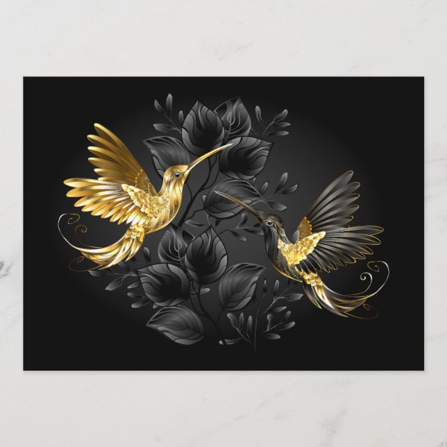 Programme Colibri noir et or (Devant)