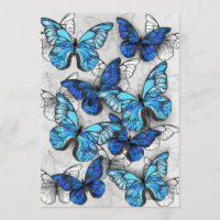 Composition des White and Blue Butterflies