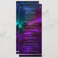 Cosmologique violet Turquoise argent Mariage de lu