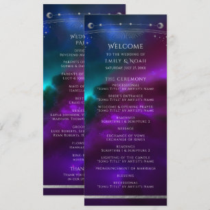 Programme Cosmologique violet Turquoise argent Mariage de lu