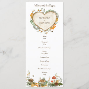 Programme Cosy Woodland Cottagecore Mariage de coeur en bois