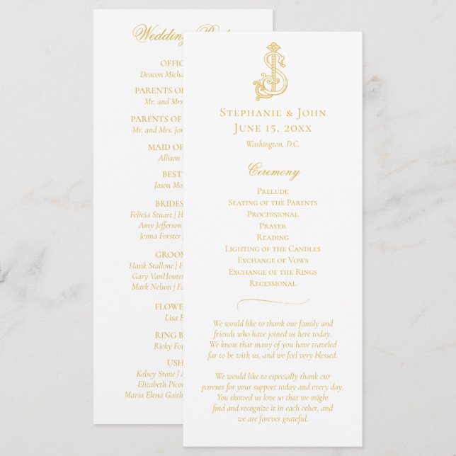 Programme COULEURS ÉDITABLES SJ Monogramme JS Monogramme (Devant / Derrière)