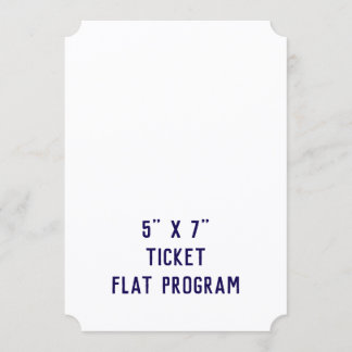 Programme Créez votre billet plat personnalisé 5" x 7"