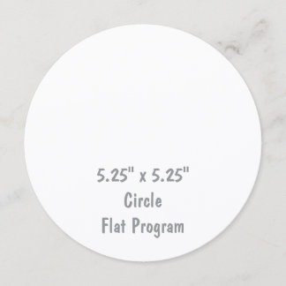 Programme Créez votre cercle plat personnalisé de 5,25"x5,25