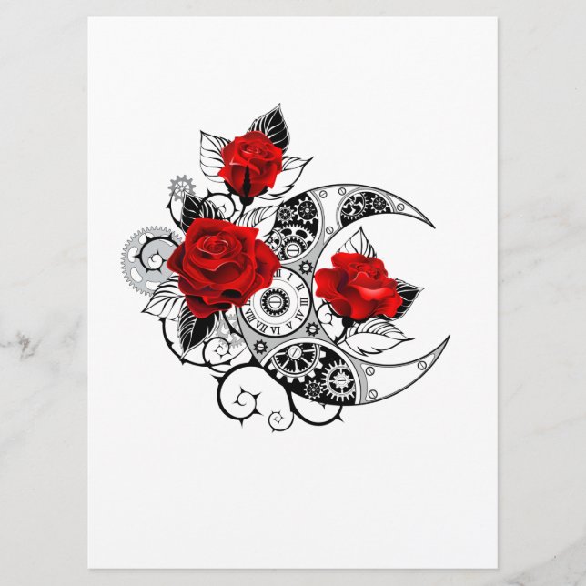 Programme Croissant mécanique avec roses rouges (Devant)
