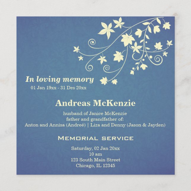 Programme Dans la mémoire aimante (Devant)