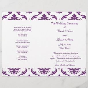 Programme Dark Purple Vintage Mariage damassé