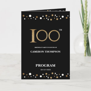 Programme de 100e anniversaire Gold et Black confe