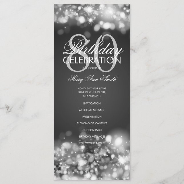Programme de 80e anniversaire Glam Lights Silver M (Devant)