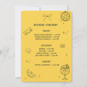 Programme de Baby Shower Minimaliste Jaune