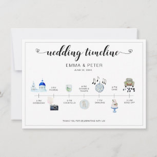 Programme de calendrier du jour de mariage de l'Ég
