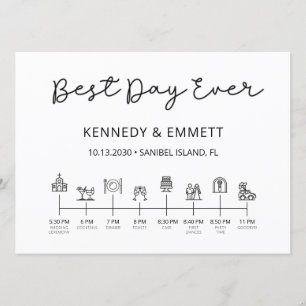 Programme de calendrier du jour du mariage de l'ég