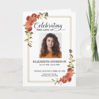 Programme de célébration de la vie Papillon Dahlia