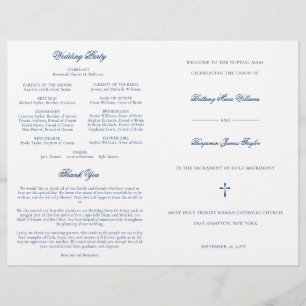 Programme de cérémonie de la Messe des Mariages ca