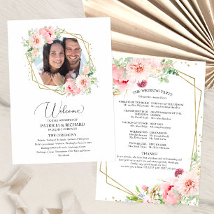 Programme de cérémonie de Mariage de bienvenue Blu