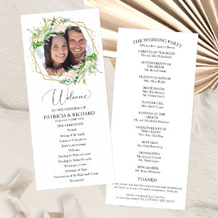 Programme de cérémonie de mariage de bienvenue Ver