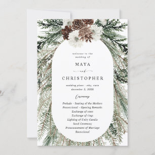 Programme de cérémonie de Mariage Floral & Pine 2 
