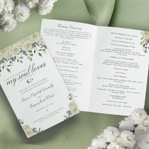 Programme de Cérémonie des Mariages catholiques Me