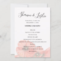 Programme de Cérémonie des Mariages de fleurs de p