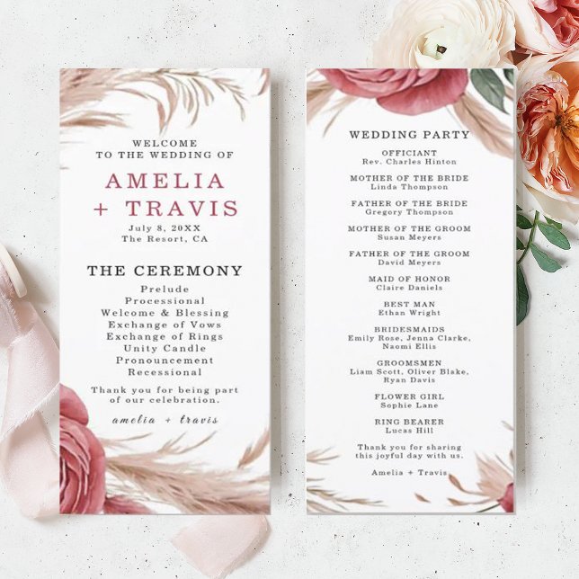 Programme de cérémonie des Mariages en herbe de Pa (Créateur téléchargé)