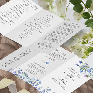 Programme de cérémonie des Mariages Fleurs sauvage