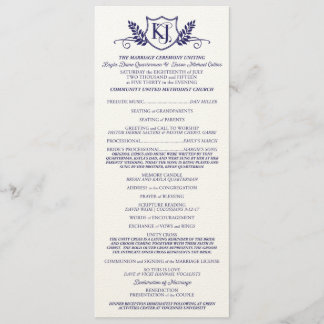 Programme de cérémonie des Mariages K&J