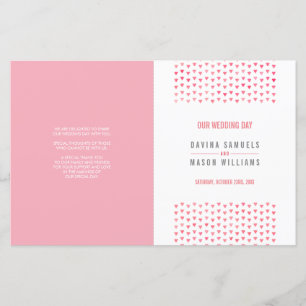 PROGRAMME DE CÉRÉMONIE mariage boho motif corail r