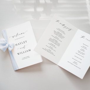 Programme de cérémonie Mariage d'Ellesmere