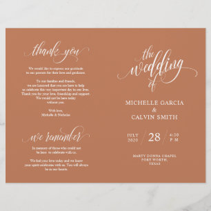 Programme de cérémonie mariage Élégance Script Cui