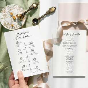 Programme de chronologie mariage Élégant minimalis
