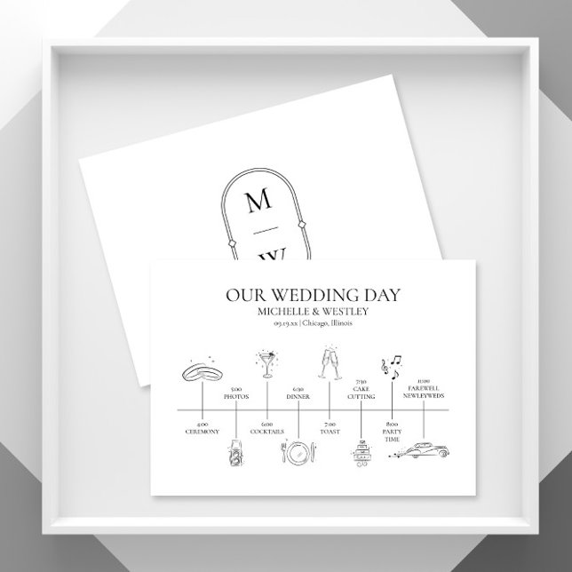 Programme de chronologie minimaliste pour Mariage  (Créateur téléchargé)