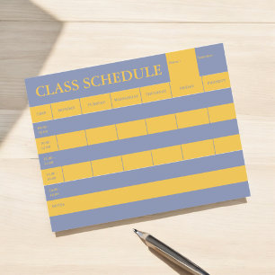 Programme de classe Planificateur universitaire Pa