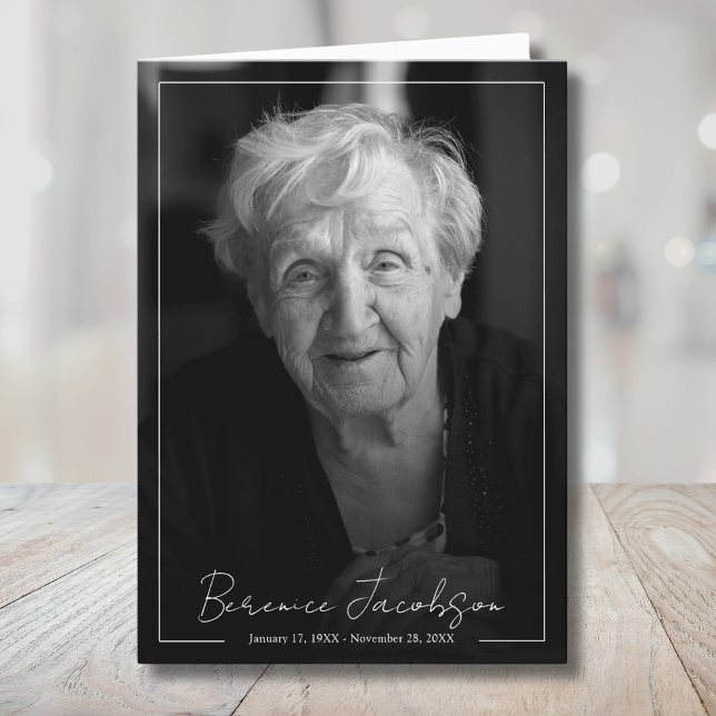 Programme de commémoration funéraire pour la céléb (Funeral Memorial Celebration of Life Program)