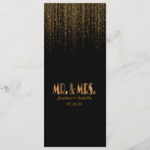 Programme de cuivre d'or de mariage de douche