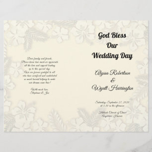 Programme de grande cérémonie Mariage des fleurs h