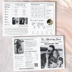 Programme de journal de mariage classique noir et 