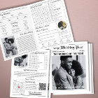 Programme de journal de mariage classique noir et
