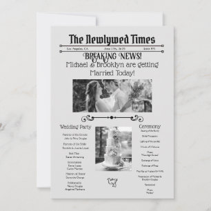 Programme de journaux de mariage personnalisé
