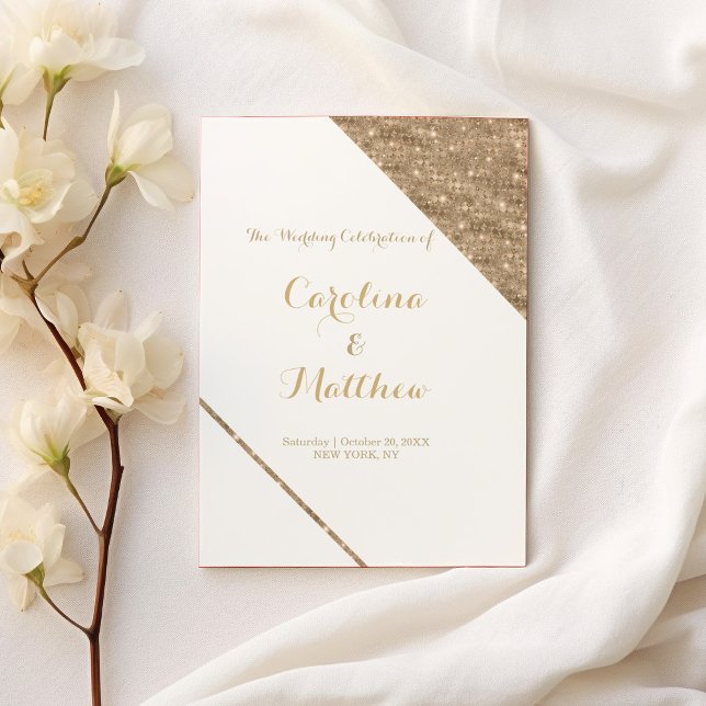 Programme de luxe classe blanc or pailleté glamour (Luxury classy white gold glitter glam Program )