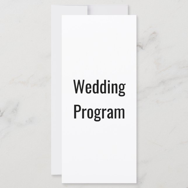 Programme de mariage (Devant)
