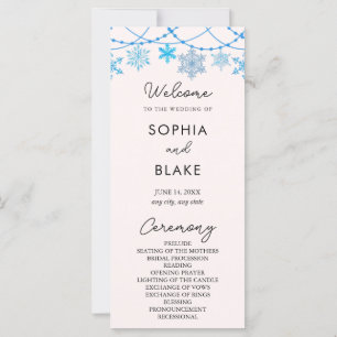 Programme de mariage à la crème des flocons de nei