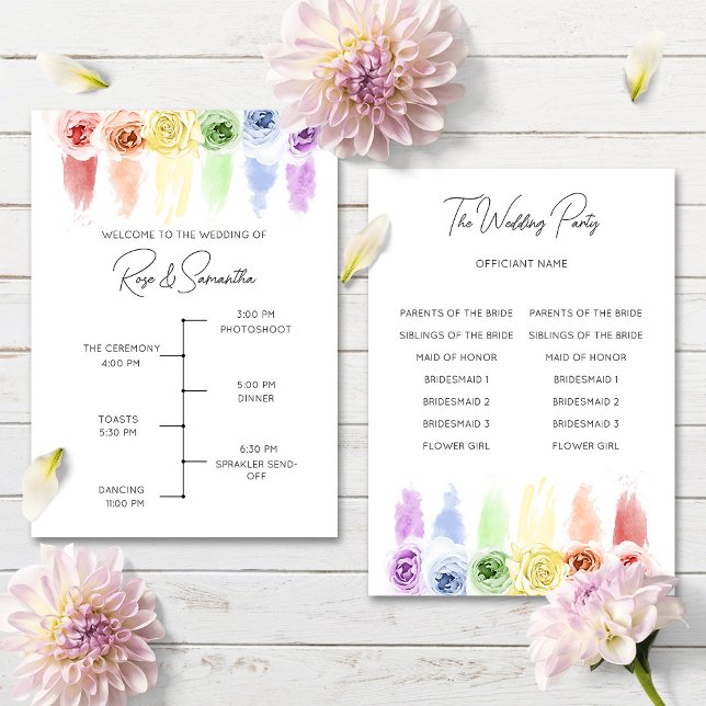 Programme de mariage arc-en-ciel (Créateur téléchargé)